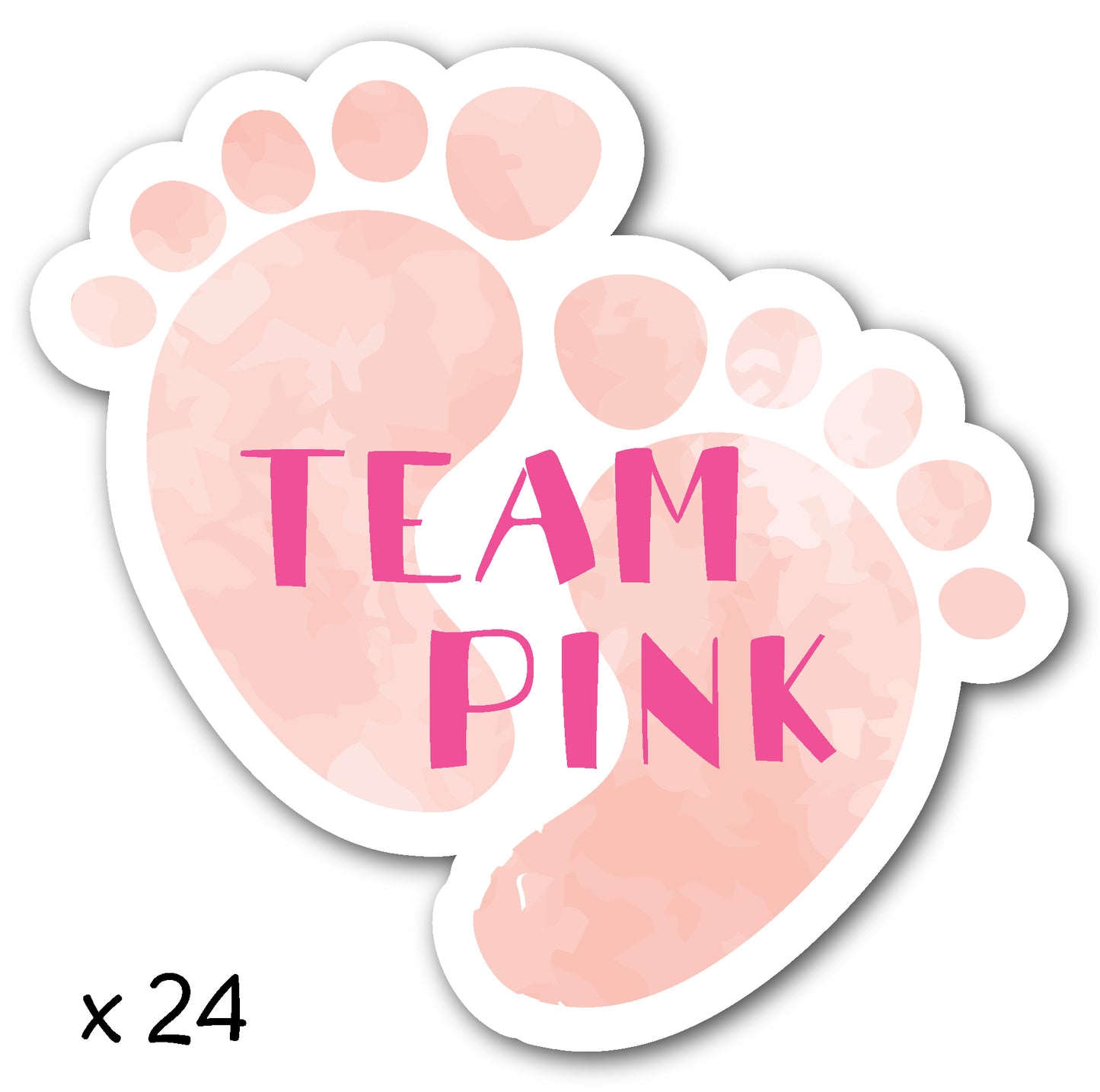 (Pack of 48) Baby Footprint Shaped Stickers - For Baby Showers & Gender Reveal Party