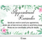 Appointment Cards - Floral & Foliage Design (85mm x 55mm)