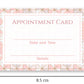 Appointment Cards - Geometric Rose Gold Design (85mm x 55mm)