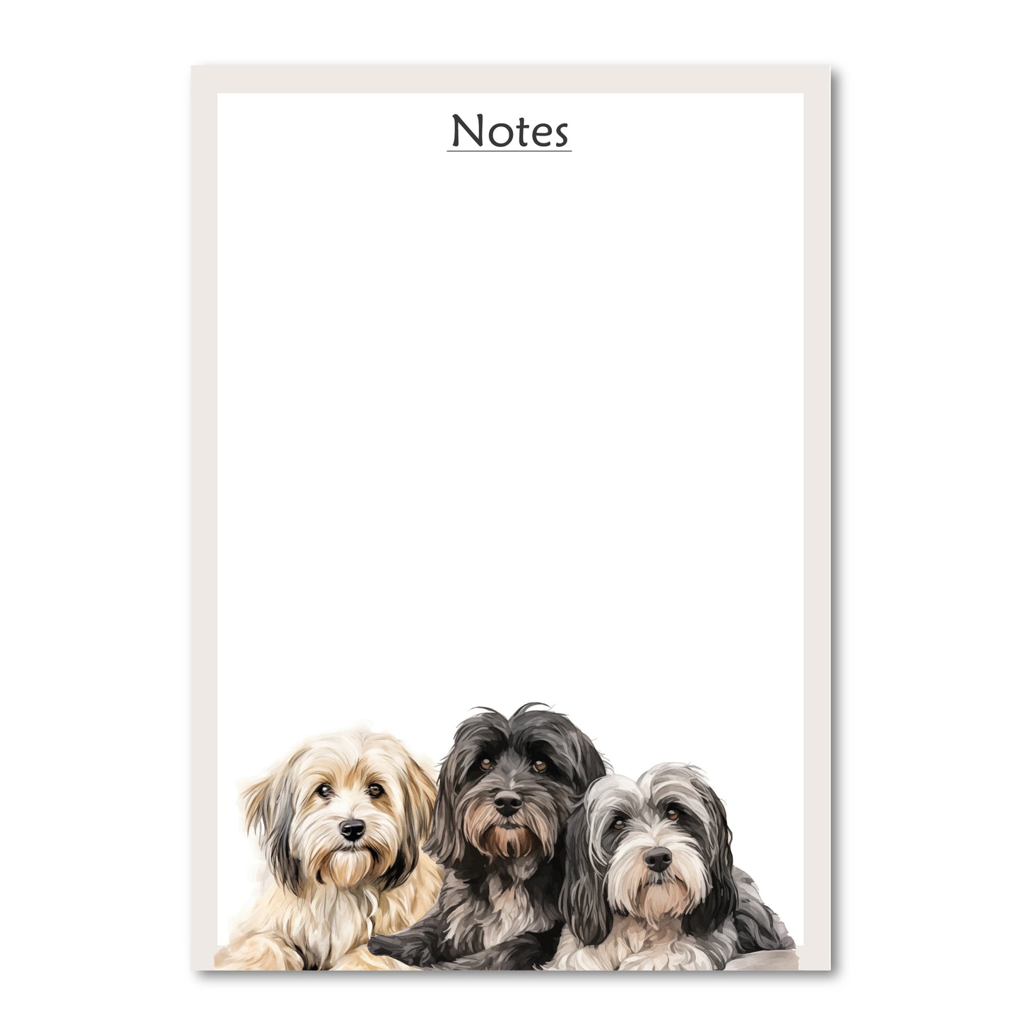 Tibetan Terrier Dog To Do List Notepad and Pen Gift Set