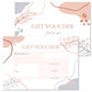 Blank Gift Vouchers & Envelopes - Double Sided Abstract Rose Gold Leaf Design