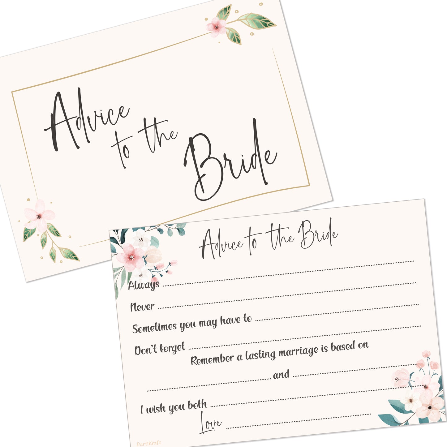 Advice to the Bride Cards - Botanical Foliage & Floral Design