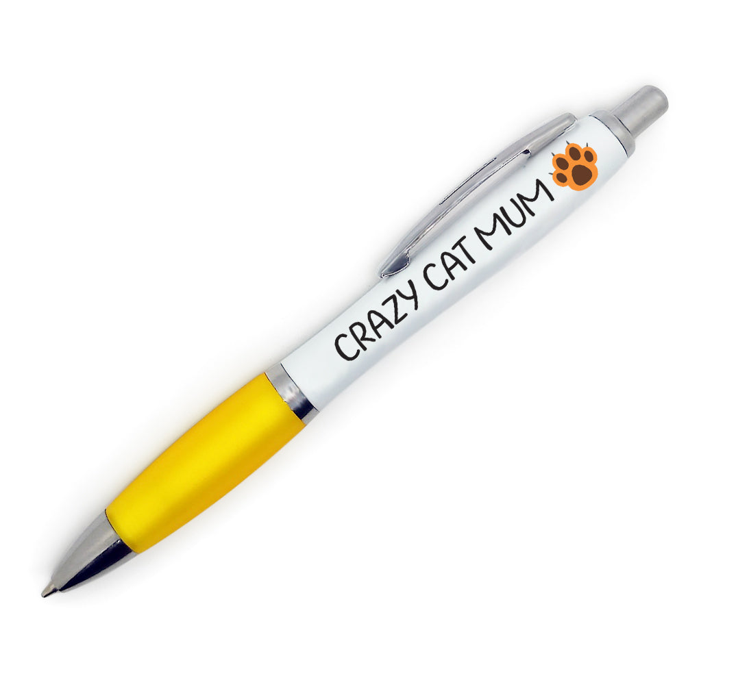 Pack of 5 Funny Cat Pens - Gift for any Crazy Cat Lady - PartiKraft