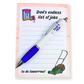 Dad's Endless List of Jobs - To Do List Notepad and Pen Gift Set - " DAD'S PEN" Blue Grip Pen