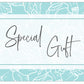 Blank DL Gift Vouchers & Envelopes - Double Sided Floral Teal Design