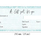 Blank DL Gift Vouchers & Envelopes - Double Sided Floral Teal Design