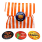 Orange & White Paper Bags & Halloween Stickers for Trick or Treating