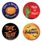 40mm Spooky Halloween Party Trick or treat stickers. 4 different designs included. Perfect for sweet cones.