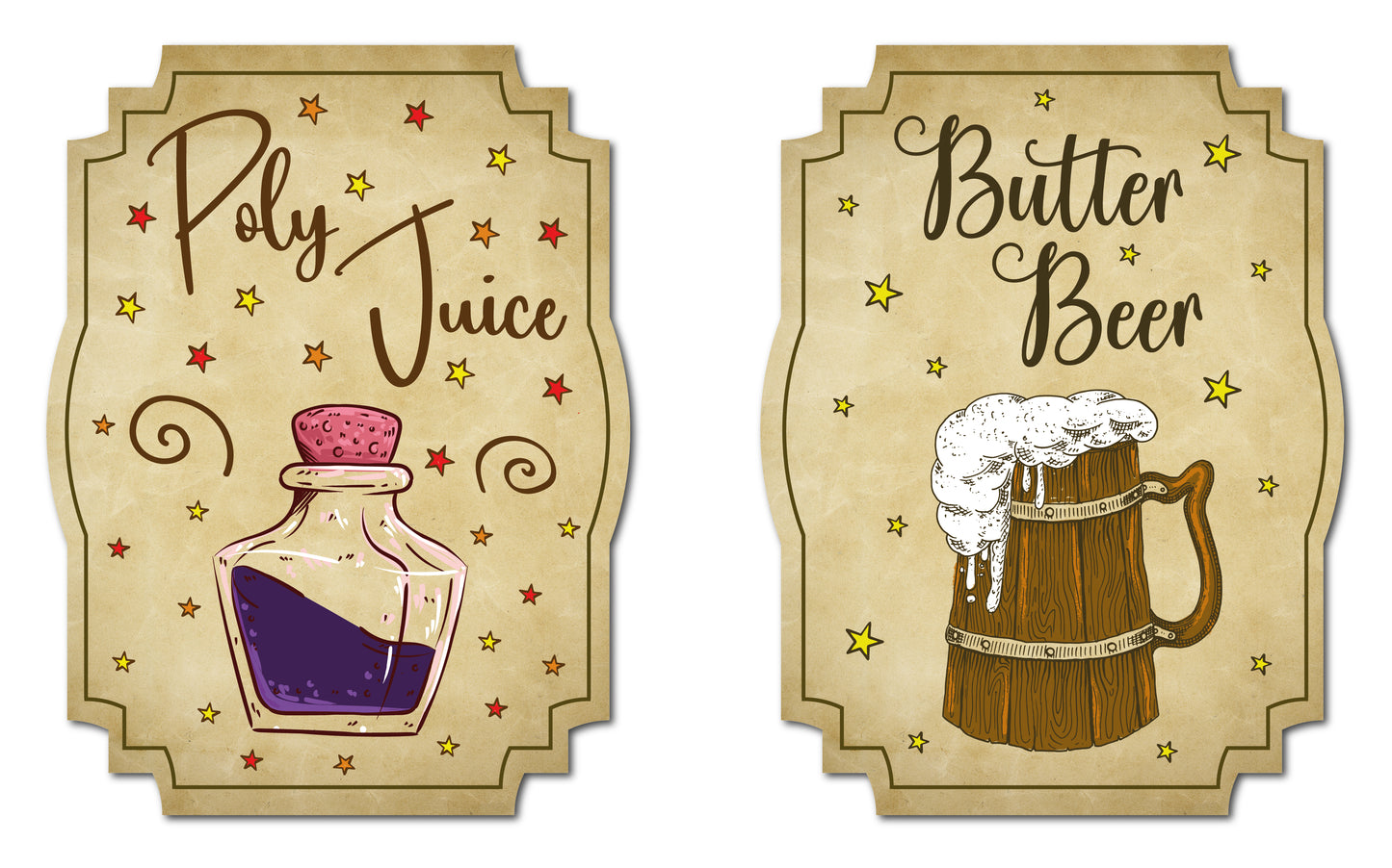 Halloween Fizzy Drink Bottle Labels - 4 Designs