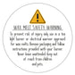 35mm Round White Wax Melt Safety Warning Stickers/Labels