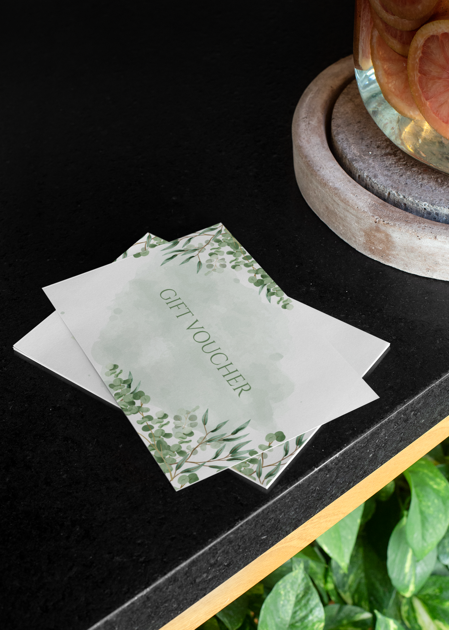 Blank Gift Vouchers & Envelopes - Double Sided Watercolour Botanical Design