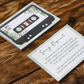 Sage Green Botanical Leaf Cassette Tape Song Request Cards