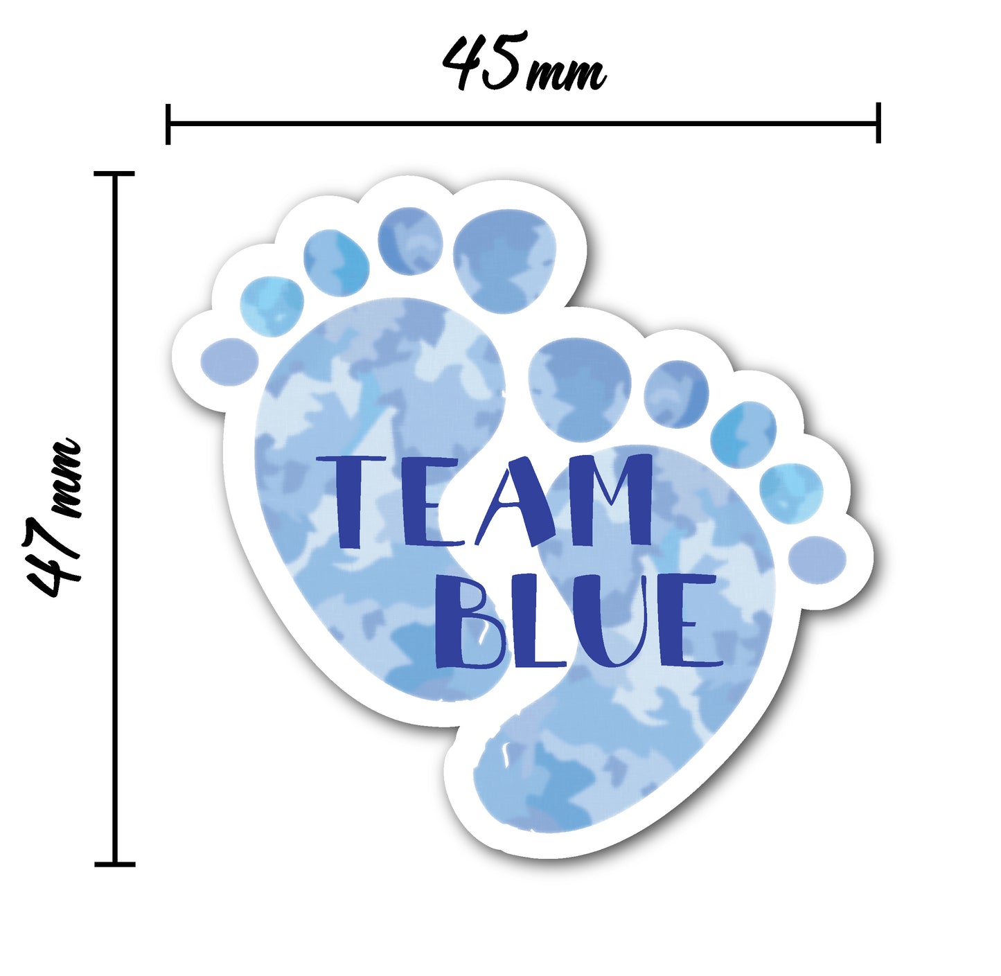 (Pack of 48) Baby Footprint Shaped Stickers - For Baby Showers & Gender Reveal Party