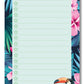 DL TO DO LIST NOTEPAD WITH BRIGHT PINK FRANGIPANI FLOWERS AND BIG JUNGLE LEAVES WITH A TOUCAN BIRD IN THE BOTTOM CORNER. INCLUDES PLENTY OF LINES TO WRITE YOUR LISTS ON. THE TEXT AT THE TOP READS REMEMBER.