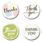 40mm Round Elegant thank you stickers. 4 Designs per pack included. Perfect for small business's wanting to say thank you to their customers