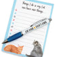 Cat To Do List Notepad and Pen Gift Set - 'Cat Hair - Don't Care' Black Ink Pen