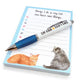 Cat To Do List Notepad and Pen Gift Set - 'Cat Hair - Don't Care' Black Ink Pen