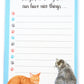 Cat To Do List Notepad and Pen Gift Set - 'Cat Hair - Don't Care' Black Ink Pen