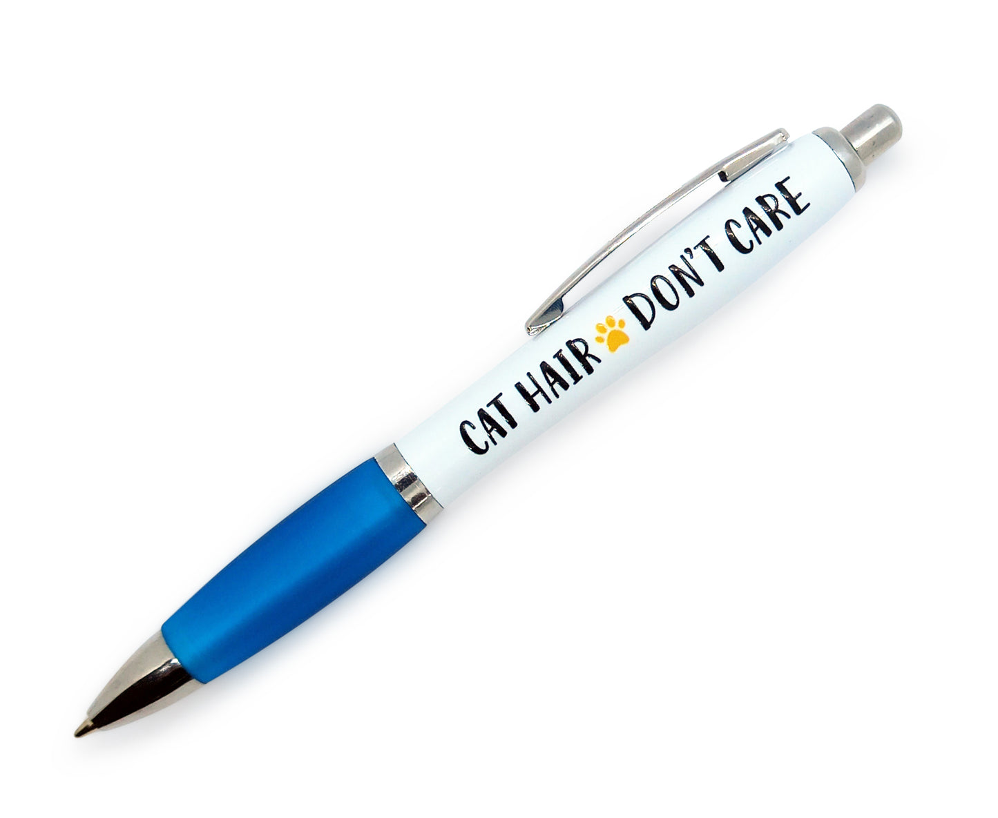 Cat To Do List Notepad and Pen Gift Set - 'Cat Hair - Don't Care' Black Ink Pen