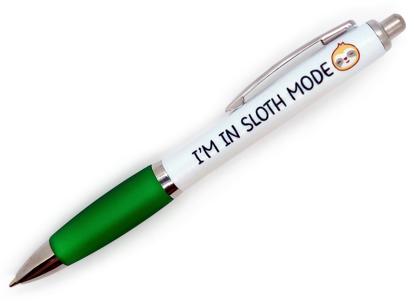 Sloth To Do List Notepad and Pen Gift Set - " I'M IN SLOTH MODE" Green Grip Pen